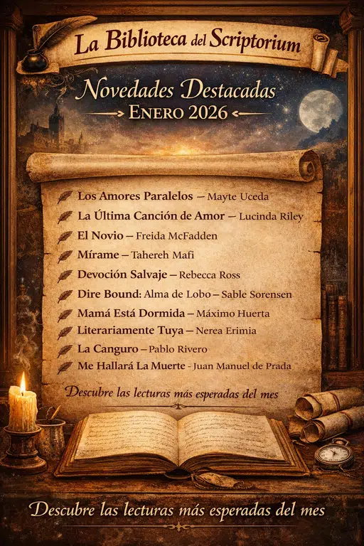 Novedades literarias enero 2026 - La Biblioteca del Scriptorium